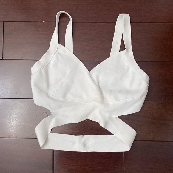 White Two Piece Skirt and Top Set - Picture 5 of 6